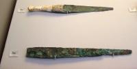 186. Bronze knife for cosmetic use (Grave I)  216. Bronze knife with ivory handle (Grave II)