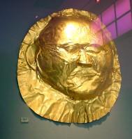 Athens National Archaeological Museum: Exhibit 623. Gold death-mask of a man
