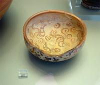 197. Bowl painted with crosses on the exterior and nautilus shells on the interior. Grave I.
