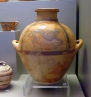 948. Pithoid jar with a unique representation of a stylized griffin. Grave VI.