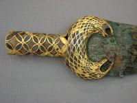 294. Fragment of a bronze sword with the hilt and shoulder decorated in the cloisonné technique (Detail)