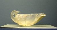8638. Precious duck-shaped vessel for cosmetic use (kymbe), made of a single piece of rock-crystal, an excellent example of Minoan craftsmanship. Grave Omicron