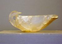 8638. Precious duck-shaped vessel for cosmetic use (kymbe), made of a single piece of rock-crystal, an excellent example of Minoan craftsmanship. Grave Omicron