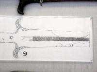 2536. The drawing of the spiral decoration on the blade of sword exh. 2536