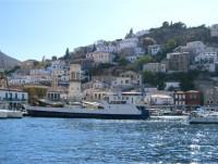 Hydra, ferry in the small port
