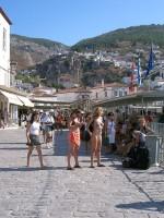 Hydra: Waiting at the port, others to embark and others to meet arriving friends!