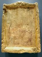 6938. Grave or votive plaque. Poros stone. Unknown provenance. 4th century or Hellenistic period.