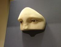 15244. Complete upper part of a marble face. From the Asklepieion in Athens. Around 350 B.C. 