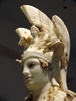 129. Statue of Athena. Pentelic marble. Found at Athens, in the vicinity of Varvakio. 200-250 AD.