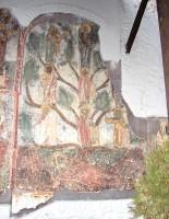 Panayia Mavriotissa Monastery: Fresco by the entrance of the St Ioannis Theologos chapel