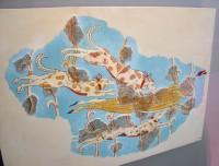5878-5882. Θραύσματα τοιχογραφιών από μεγάλη σύνθεση που απεικονίζει κυνήγι κάπρου. 