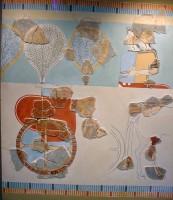 5878-5882. Θραύσματα τοιχογραφιών από μεγάλη σύνθεση που απεικονίζει κυνήγι κάπρου.