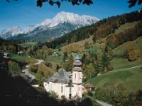 Germany, Gern Maria Church, Berchtesgaden, under Mount Untersberg