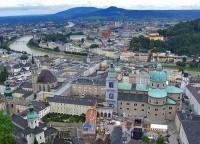 Austria, Saltsburg: Aerial View of the City