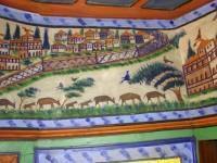 Αρχοντικό του Δόλγκηρα: Διακοσμητικός πίνακας 'ναΐφ' στον υπέρθυρο χώρο