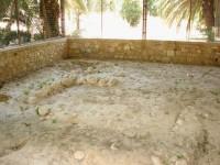 The foundations of an Early-Helladic building (dated 2300-2200 BC), semielliptical in shape