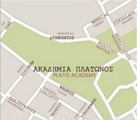 Ακαδημία Πλάτωνος: Χάρτης της περιοχής του πάρκου