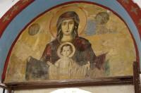 Our Lady of Tinos: Fresco over a side entrance