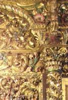 Η Ιερά Μονή της Παναγιάς της Τουρλιανής, στην Άνω Μερά: Λεπτομέρεια του σκαλιστού Τέμπλου