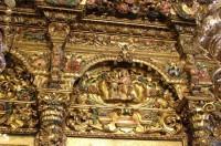 Η Ιερά Μονή της Παναγιάς της Τουρλιανής, στην Άνω Μερά: Λεπτομέρεια του σκαλιστού Τέμπλου