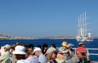 On board our Delos boat: The sundeck