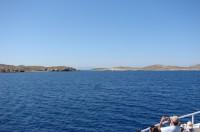 Sailing along the northern coast of Delos