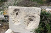 Αρχαιολογικός Χώρος Δήλου: Ακόμα ένα βάθρο με ορατές τις εσοχές για την τοποθέτηση των ποδιών και στήριξη του αγάλματος