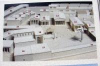 Αρχαιολογικός Χώρος Δήλου: Προοπτικό σχέδιο του Ιερού του Απόλλωνα όπως θα φαινόταν από δυτικά (το Ιερό Λιμάνι). Ο Οίκος και ο Κολοσσός των Ναξίων (Αρ. 10), ακριβώς μετά τα Προπύλαια (Αρ. 8)
