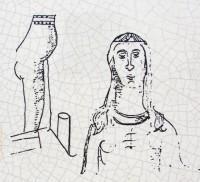 Αρχαιολογικός Χώρος Δήλου: Σχέδιο των σήμερα χαμένων από τη Δήλο τμημάτων του Κολοσσού των Ναξίων από τον Κυριακό τον Ανκωνίτη