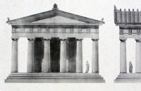 Drawing of the Temple of the Delians (Nr 12), front view