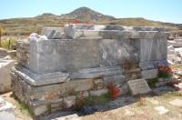 Delos Archaeological Site: Philetairos Base, in front of the Temple of the Athenians