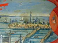 Kastoria Folklore Museum: Wall decorative painting of Constantinople, picturing Hagia Sophia Temple