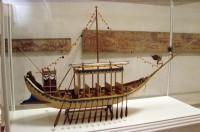 Model of the ships shown in the Miniature Frieze