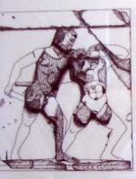 The Athenian treasury metopes: Theseus and the Minotaur (Drawing)