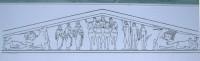 The east pediment  of the classical Temple of Apollo: A drawing