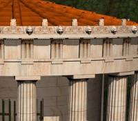 Το Ιερό της Αθηνάς Προναίας, η Θόλος: Αναπαράσταση του εξωτερικού του μνημείου