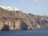 Approaching Santorini with the Cruise boat