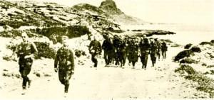 German Occupation Force marching in Skyros