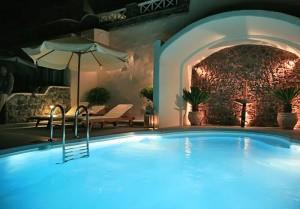 Delfini Villas Pool at Night