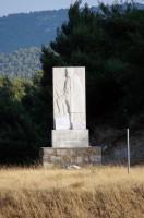 Marble monument in the honor of victims to Nazi attrocities