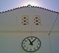 Tinos: Ai Dimitris Church Clock at Berdemiaros Village
