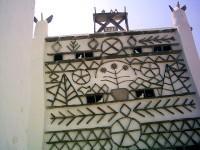Tinos Volax: Dovecote style decoration on a village house