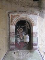 Μονή Αγίου Γεωργίου Φενεού: Εικόνα του Αγίου με Καντήλα