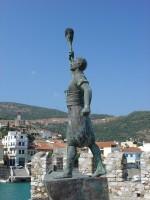 Nafpaktos Port: Anemogiannis Statue on the Western Rampart