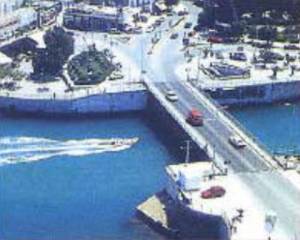 Evia Chalkida Suspendable Bridge over Evripos Strait