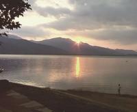 Sunset across Plastira Lake