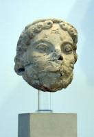 Akr 6508.  Poros Head Attributed to Herakles in Pediment Akr 35-36