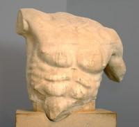 Akr 885. The torso of Poseidon from the west pediment.