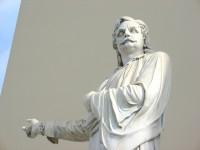 National and Capodistrian University of Athens: The Statue of Rigas Fereos (Medium Closeup)