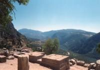 Delphi Panoramic View Down to Pleistos River Gorge